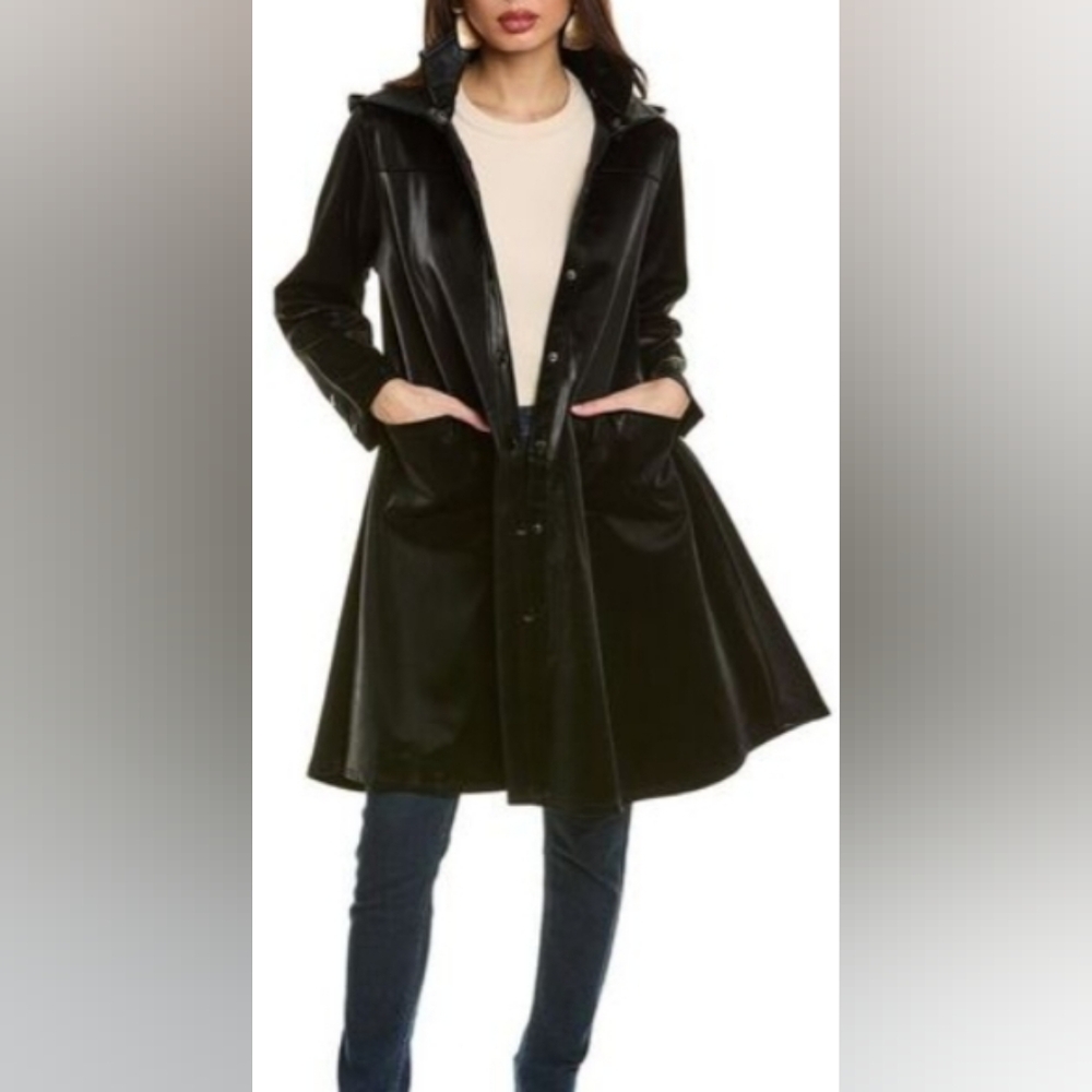 Gracia Black Trench Coat for Women
